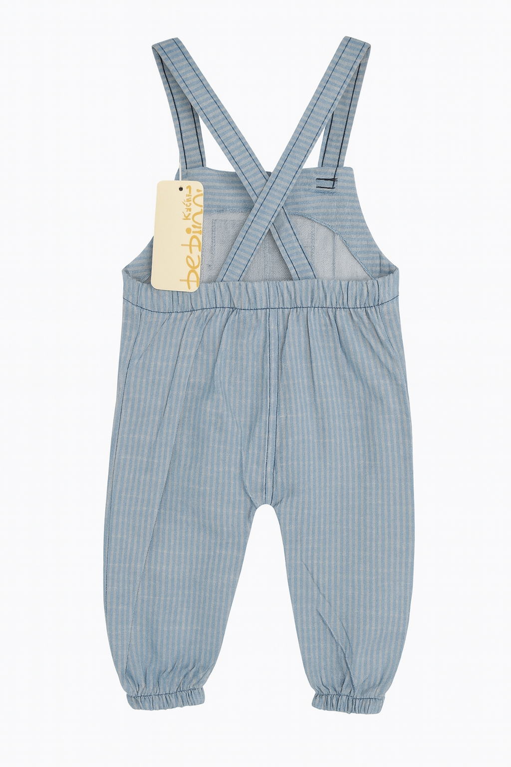 Ensemble garçon salopette rayée + t-shirt blanc | Neuf avec étiquette