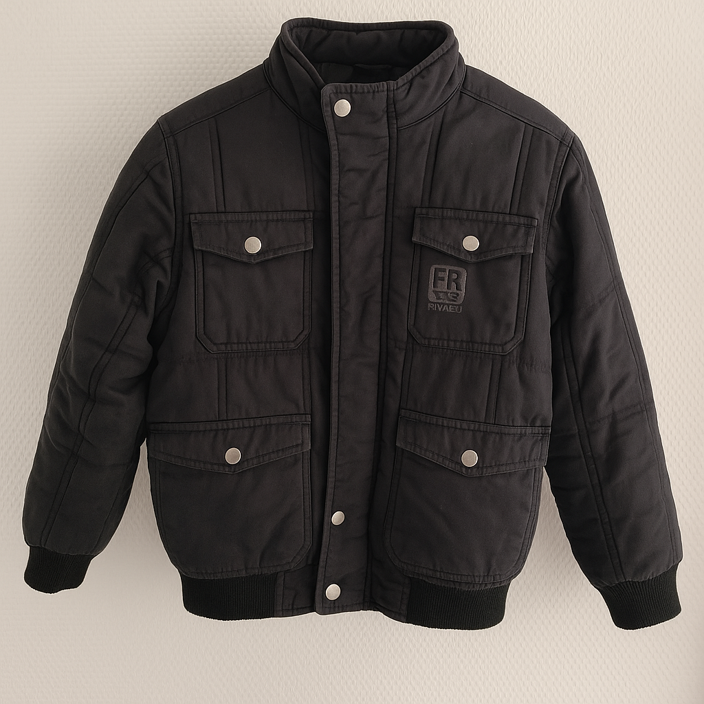 Manteau noir Rivaldi garçon, taille 12 ans,