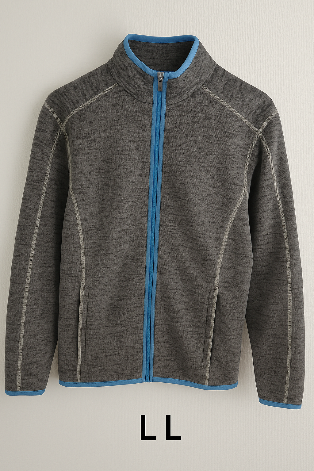 Gilet polaire gris chiné