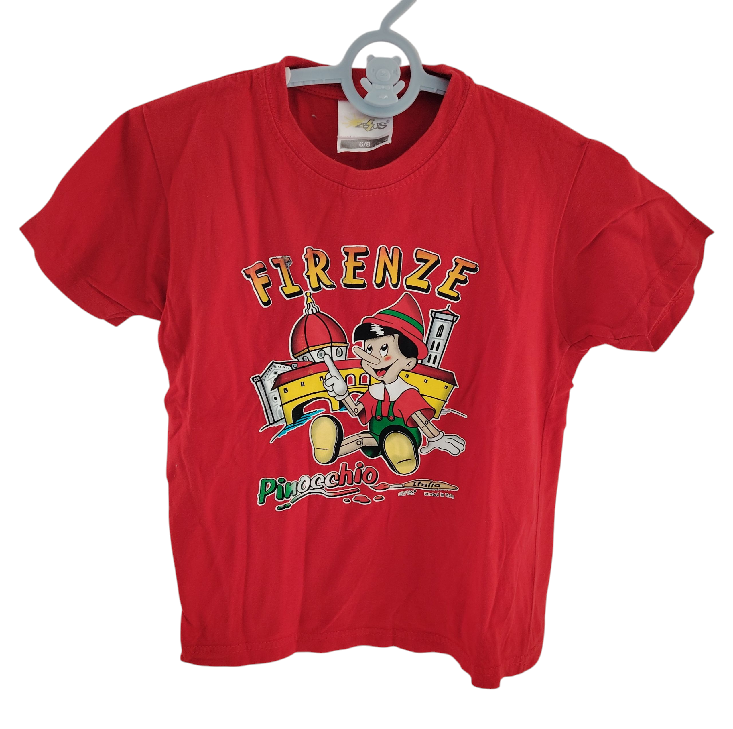 T-shirt rouge fille 6-8 ans