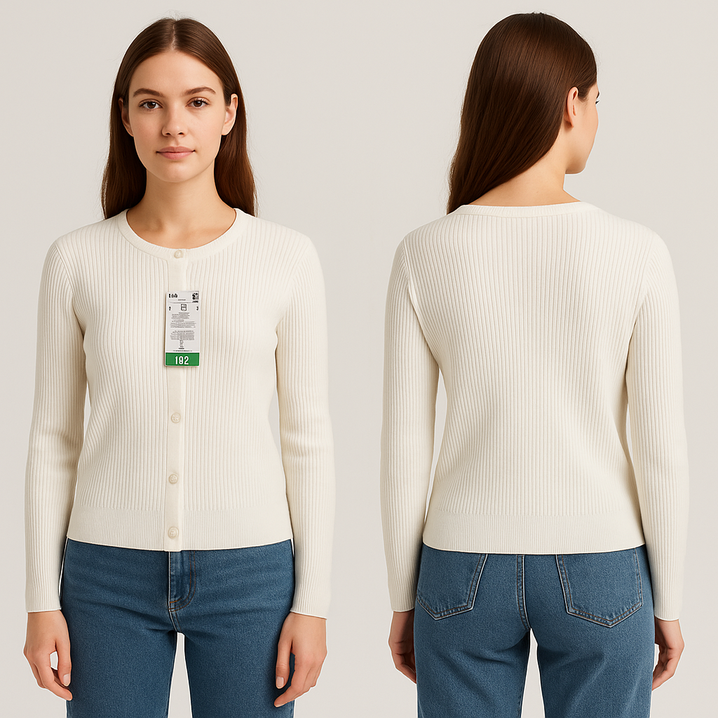 Gilet fille en maille fine