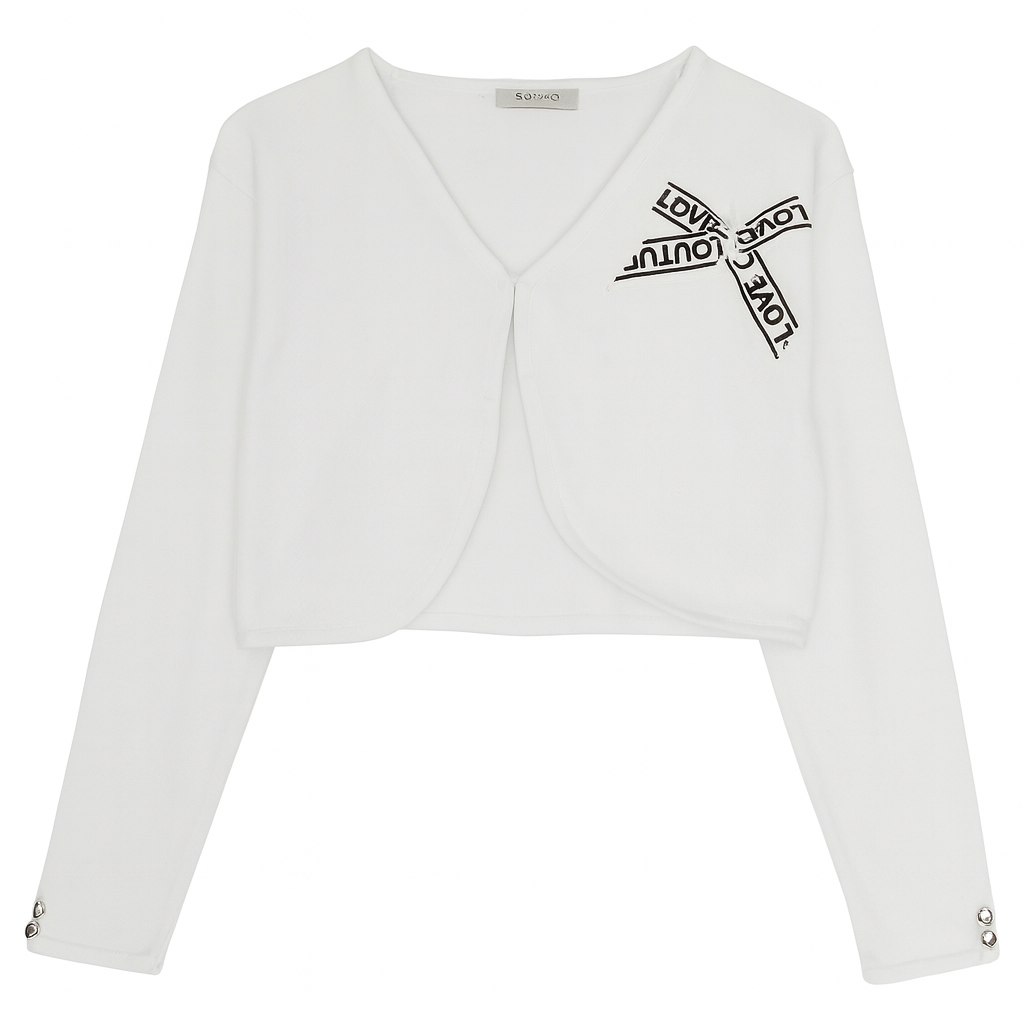 gilet blanc fille Overkids 14-15 ans